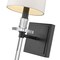 Z-Lite Sophia 1 Light Wall Sconce, Matte Black & White 803-1S-MB - alternate 6